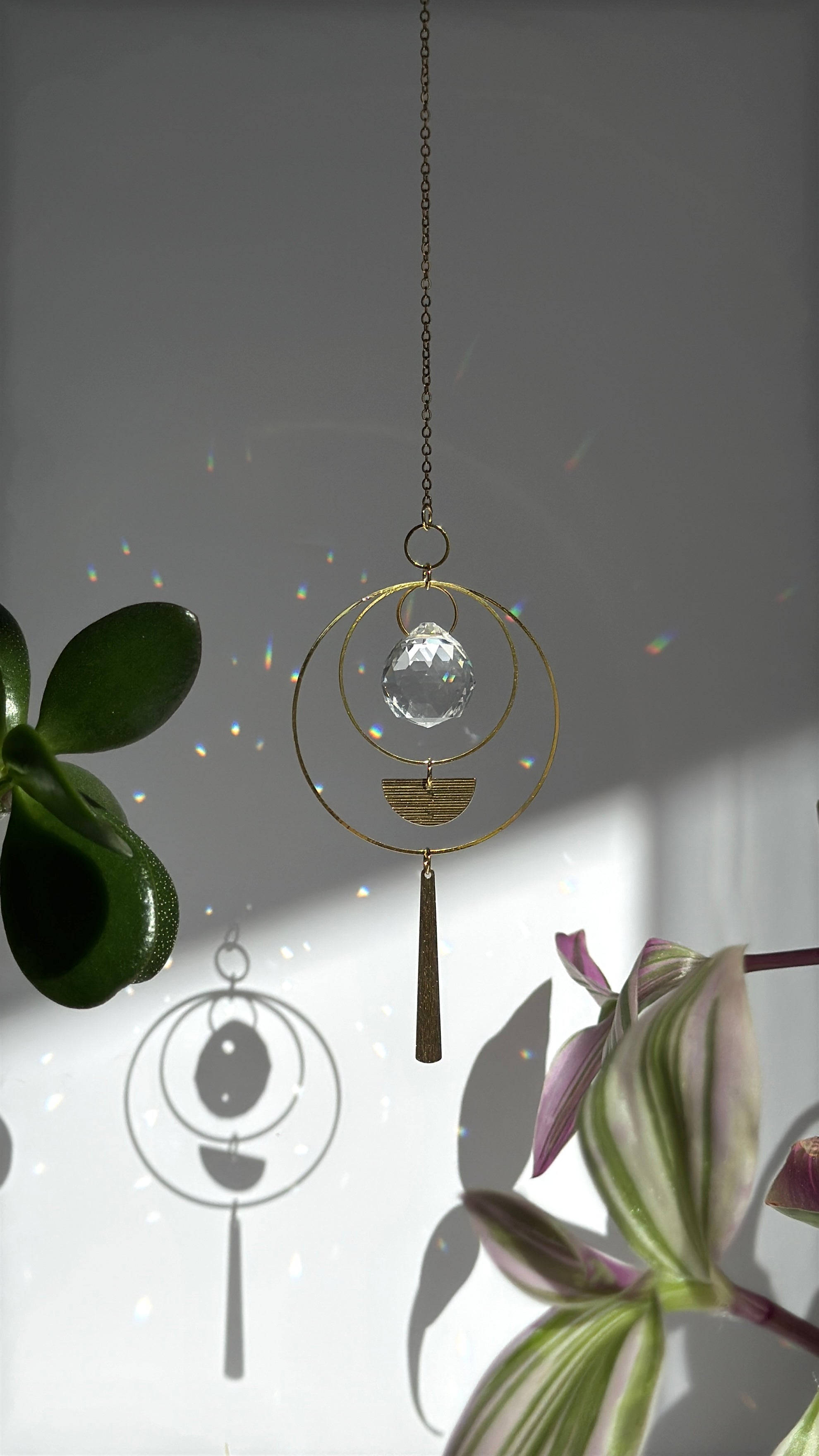 ‘Gilded Horizon’ – Textured Brass & Stainless Steel Suncatcher