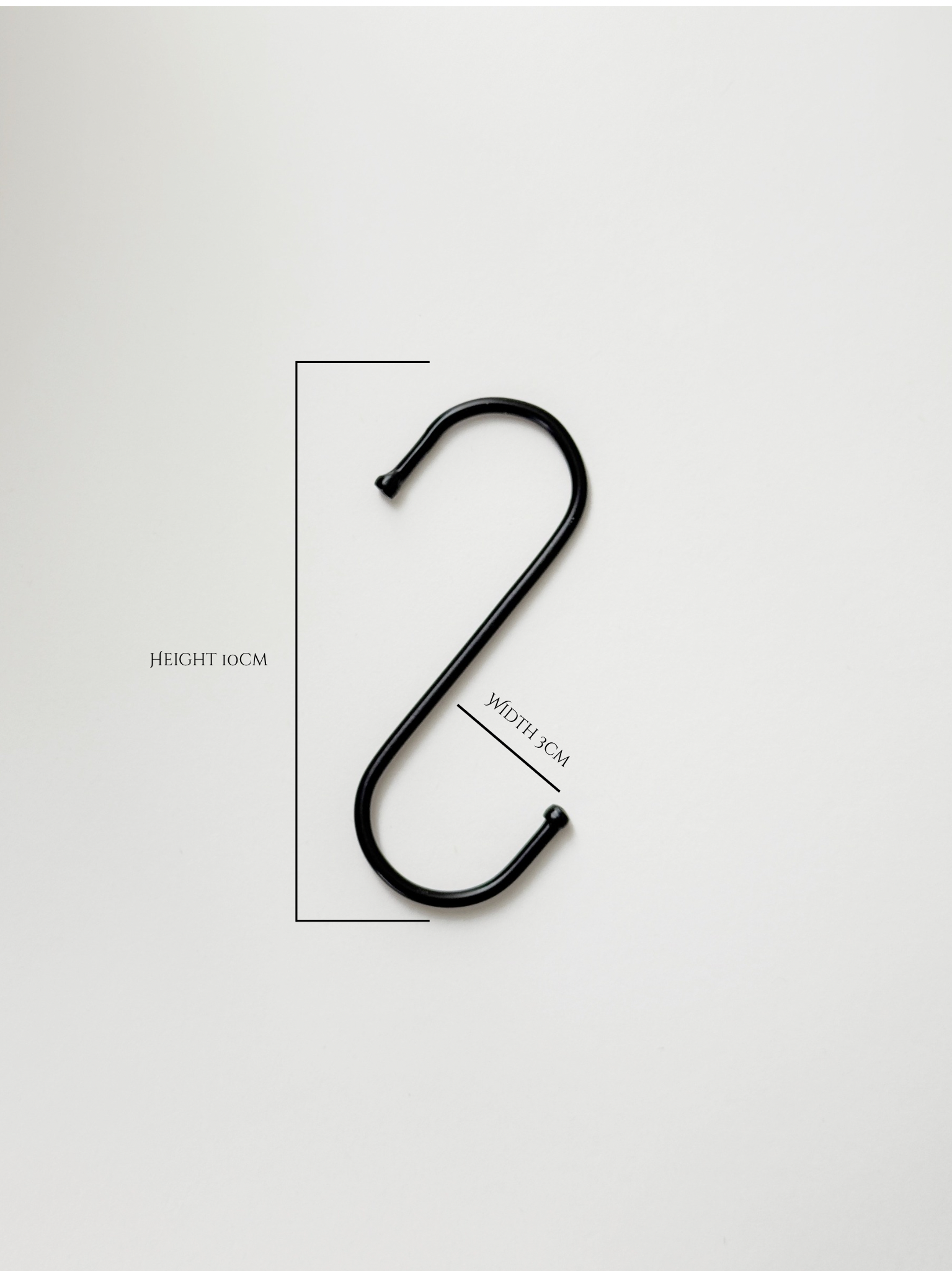 Matte Black Stainless Steel S-Hook