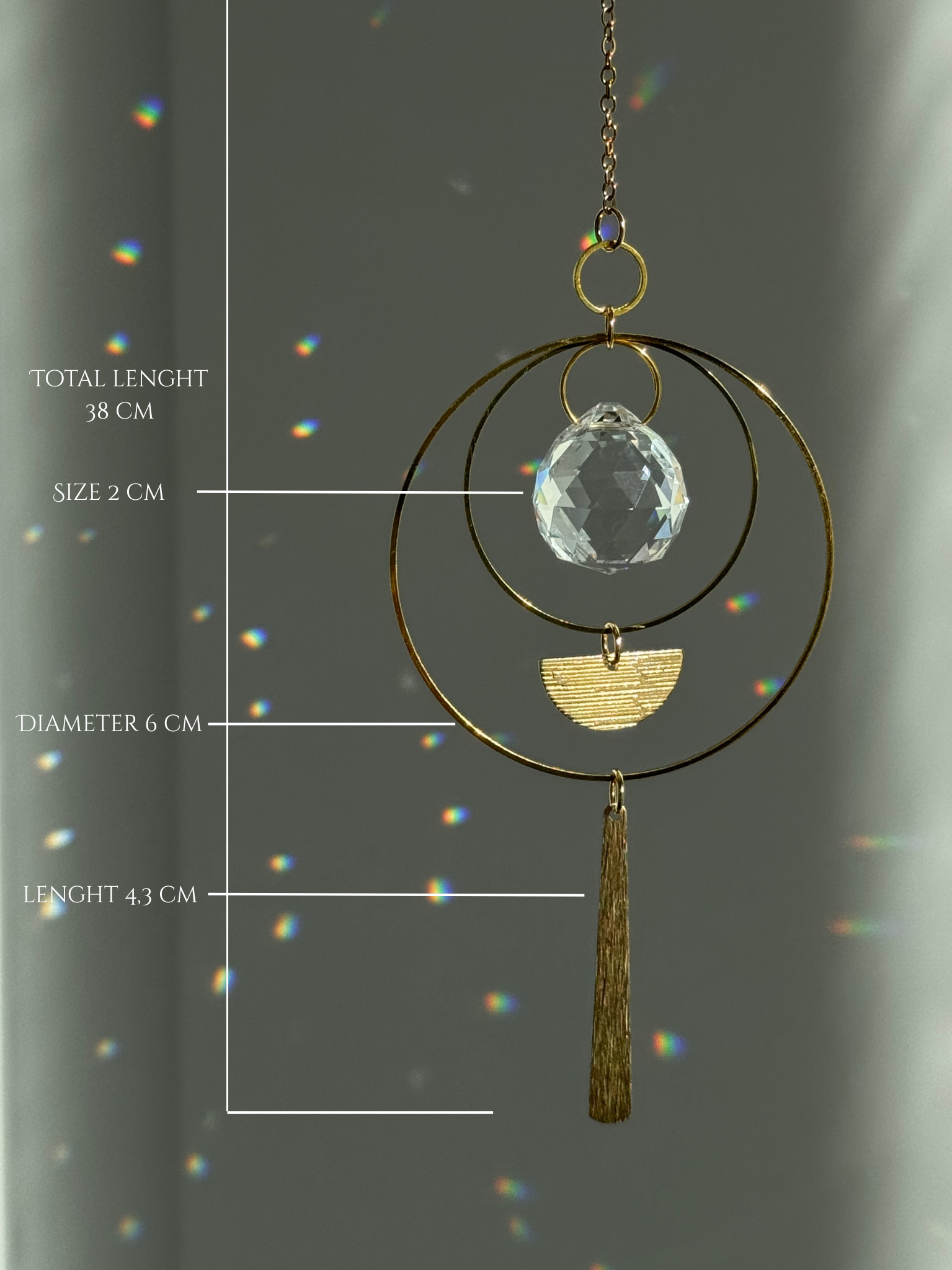 ‘Gilded Horizon’ – Textured Brass & Stainless Steel Suncatcher